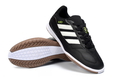 Men's Adidas Top Sala IC Football Shoes - Black/White/Glow Green