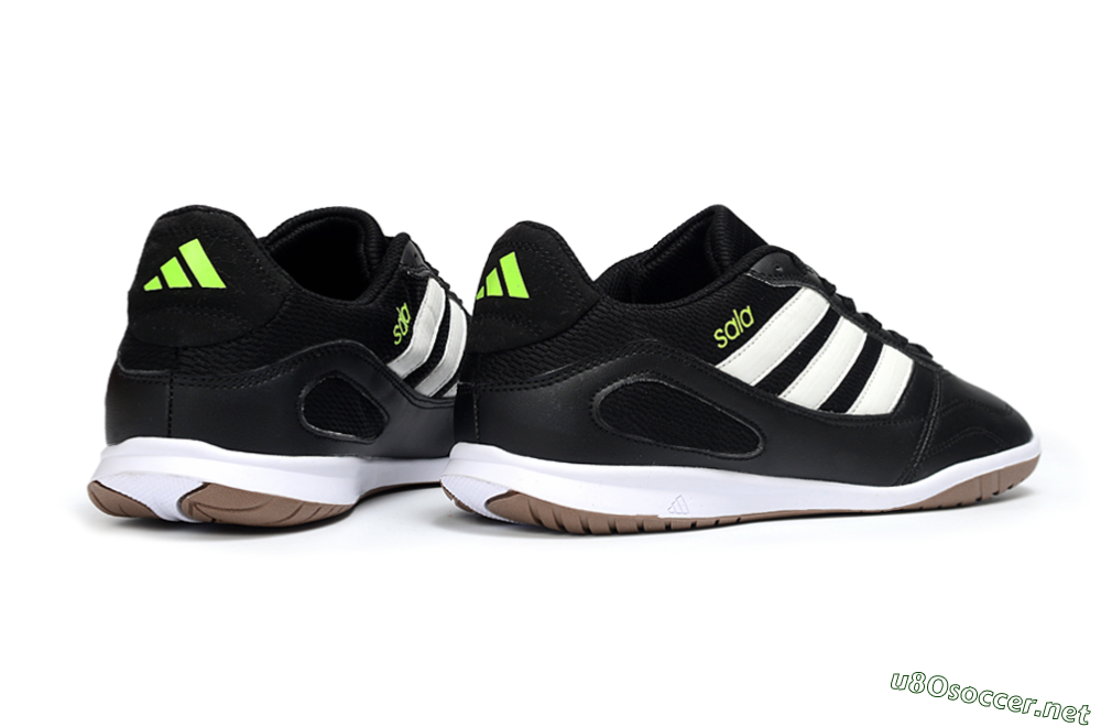 Men's Adidas Top Sala IC Football Shoes - Black/White/Glow Green 6