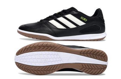 Men's Adidas Top Sala IC Football Shoes - Black/White/Glow Green
