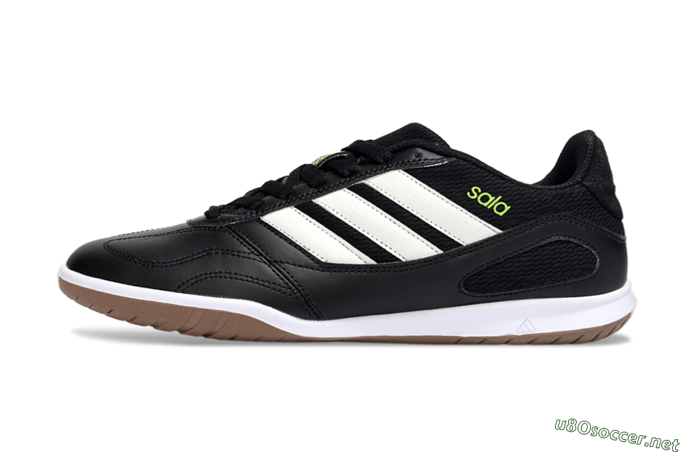 Men's Adidas Top Sala IC Football Shoes - Black/White/Glow Green 0