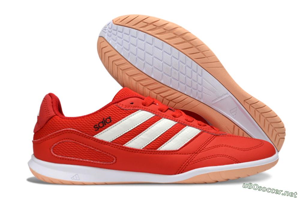 Men's Adidas Top Sala IC Football Shoes - Red/Fiery Red/Soft Coral 2