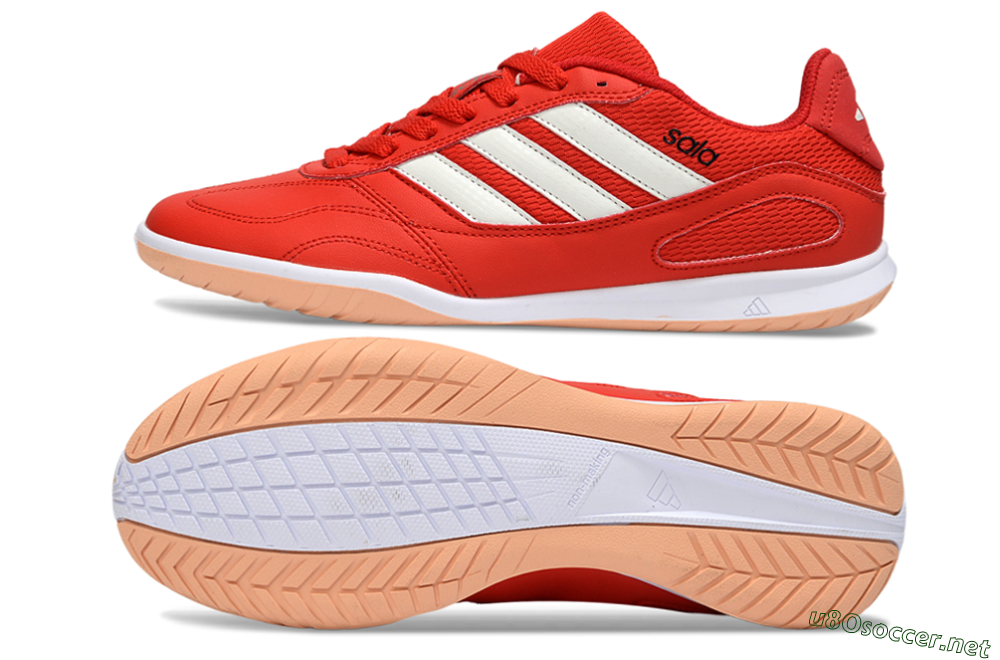 Men's Adidas Top Sala IC Football Shoes - Red/Fiery Red/Soft Coral 1