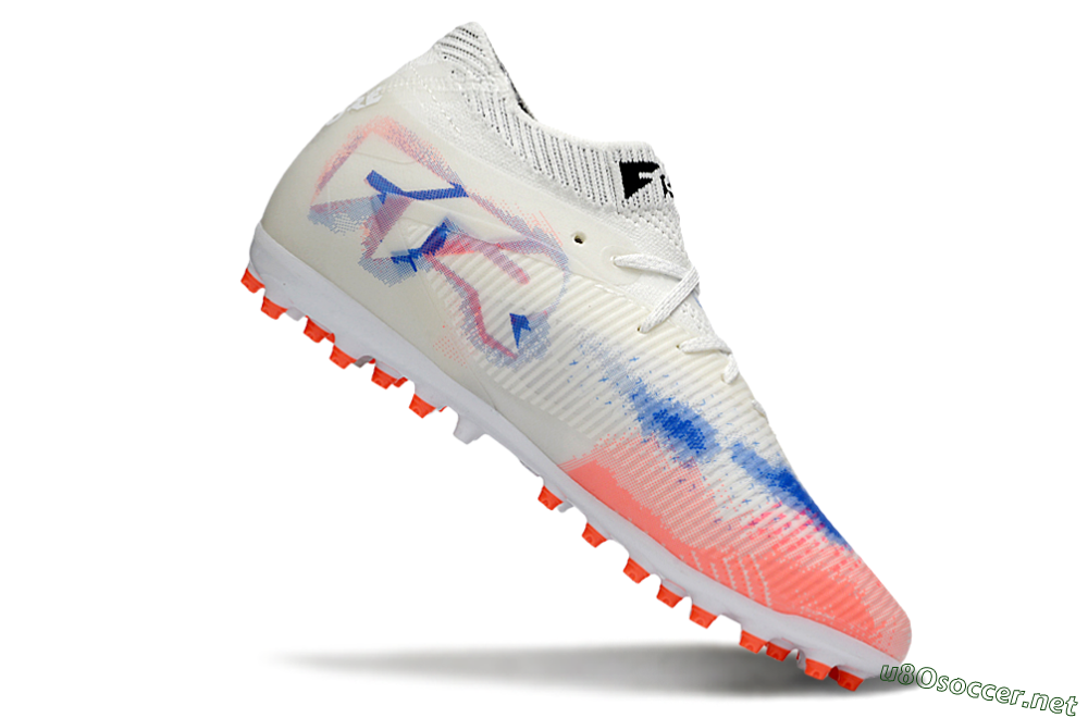 Men's Puma Future 8 Ultimate MG Football Boots - White/Electric Coral/Black 4