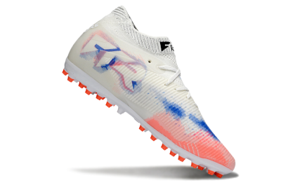Men's Puma Future 8 Ultimate MG Football Boots - White/Electric Coral/Black