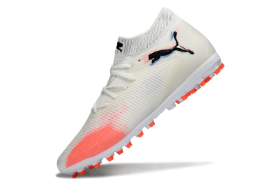 Men's Puma Future 8 Ultimate MG Football Boots - White/Electric Coral/Black