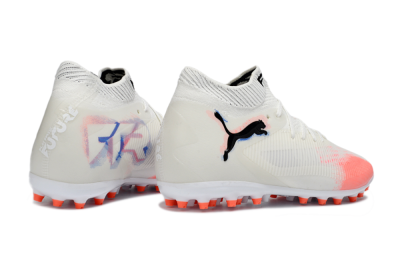 Men's Puma Future 8 Ultimate MG Football Boots - White/Electric Coral/Black