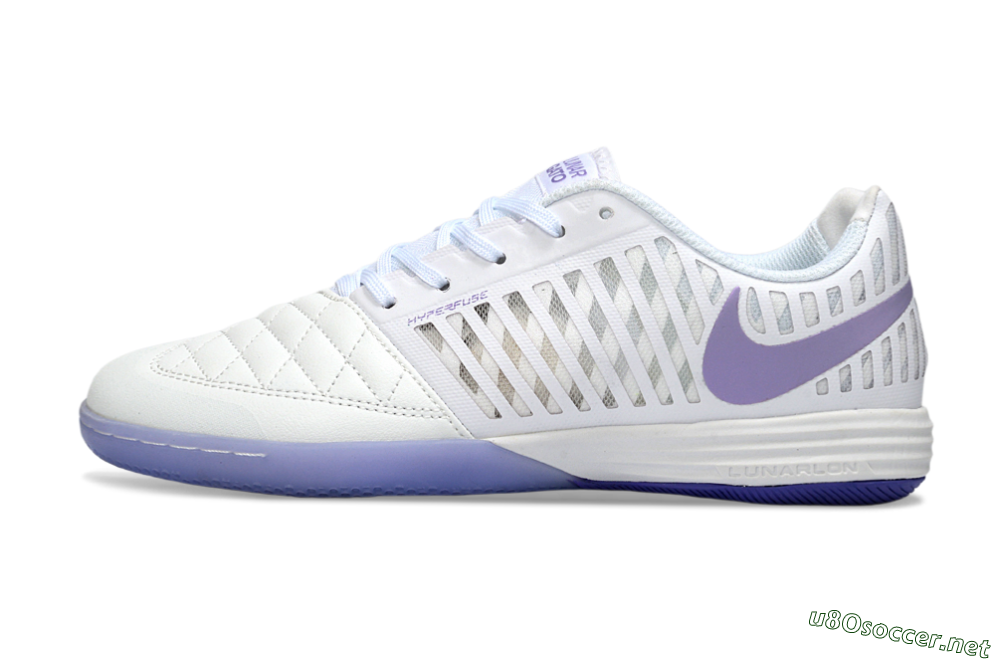 Unisex Nike Lunar Gato 2 IC Football Shoes - White/Lavender Bliss/Soft Lilac 0