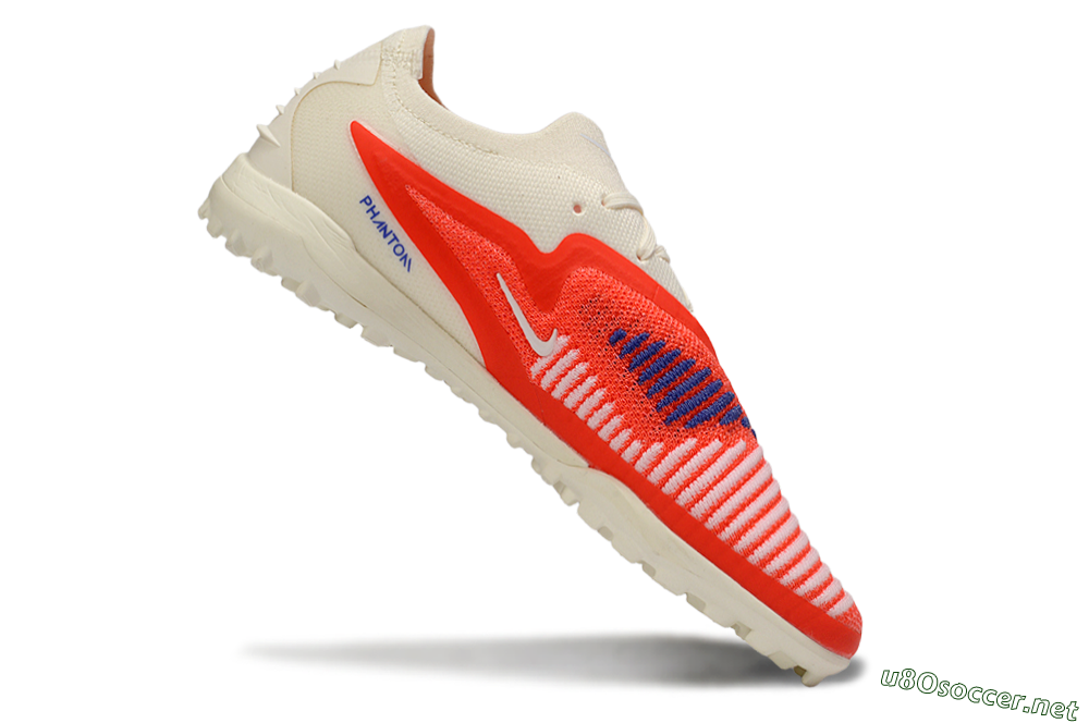 Unisex Nike Phantom 6 Low Elite TF Football Shoes - Red/Vibrant Red/Neutral White 4