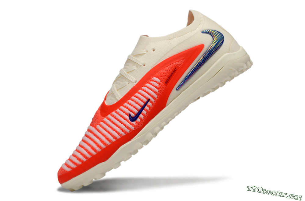 Unisex Nike Phantom 6 Low Elite TF Football Shoes - Red/Vibrant Red/Neutral White 5