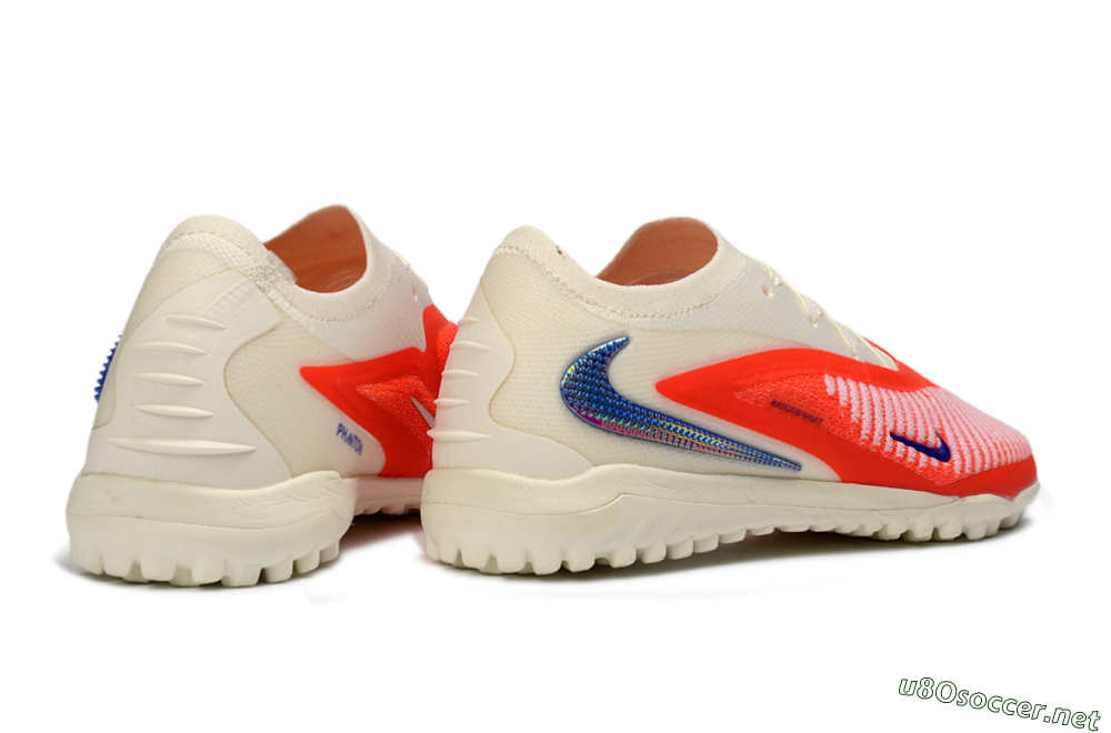 Unisex Nike Phantom 6 Low Elite TF Football Shoes - Red/Vibrant Red/Neutral White 6