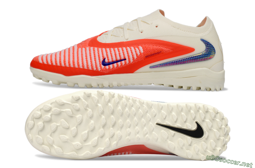 Unisex Nike Phantom 6 Low Elite TF Football Shoes - Red/Vibrant Red/Neutral White 1