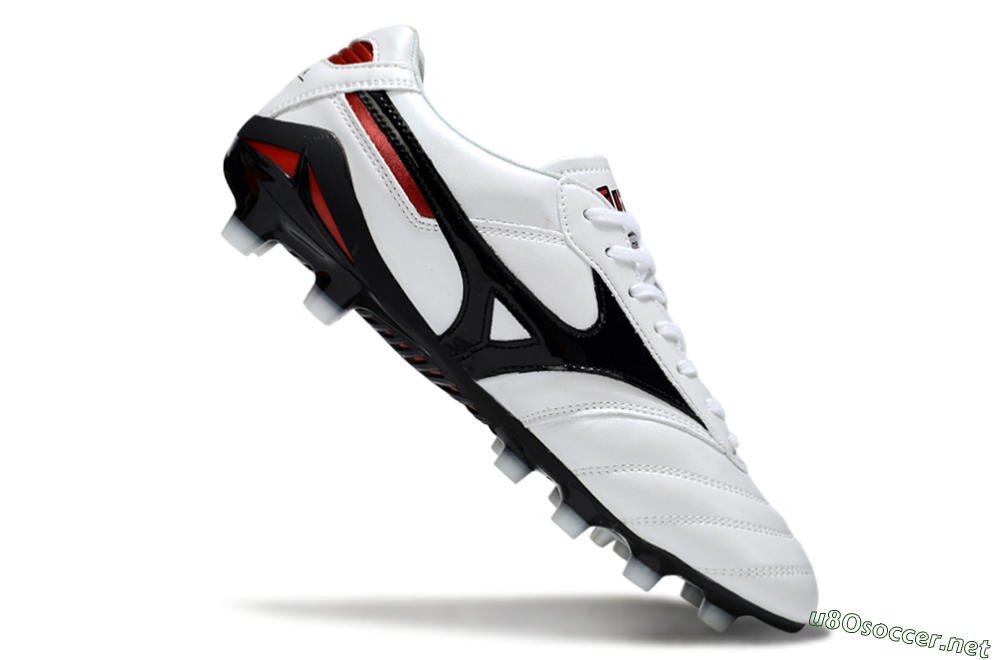 Men's Mizuno Morelia Neo 2 FG Football Boots - White/Crimson Black/Crimson White 4