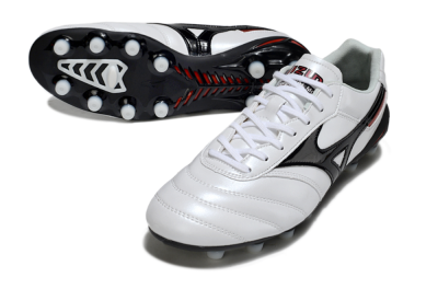 Men's Mizuno Morelia Neo 2 FG Football Boots - White/Crimson Black/Crimson White