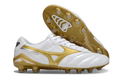 Men's Mizuno Morelia Neo 2 FG Football Boots - White/Golden Pearl/Classic White