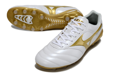 Men's Mizuno Morelia Neo 2 FG Football Boots - White/Golden Pearl/Classic White