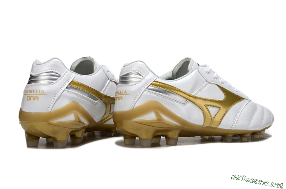 Men's Mizuno Morelia Neo 2 FG Football Boots - White/Golden Pearl/Classic White 6