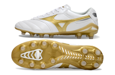Men's Mizuno Morelia Neo 2 FG Football Boots - White/Golden Pearl/Classic White