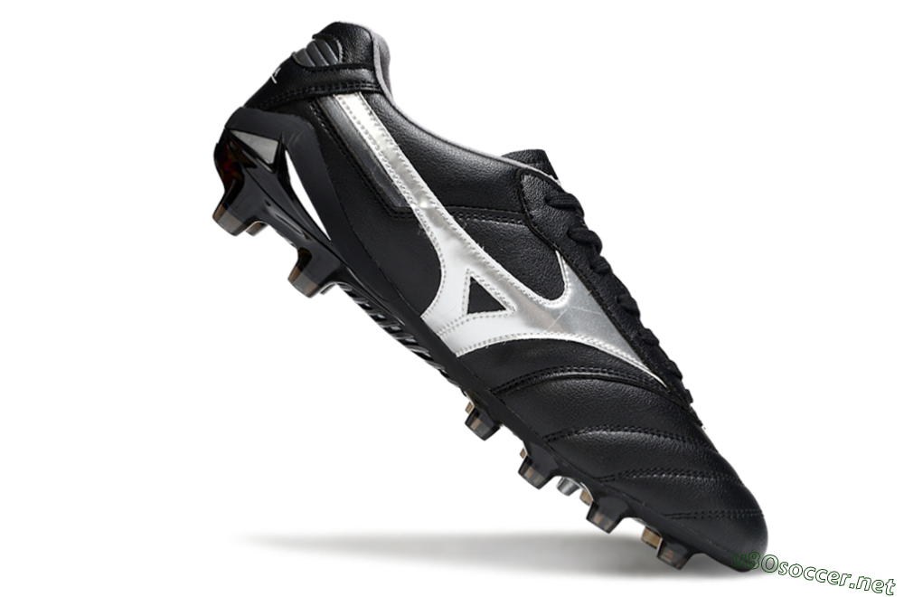 Men's Mizuno Morelia Neo 2 FG Football Boots - Black/Midnight Black/Silver Shine 4