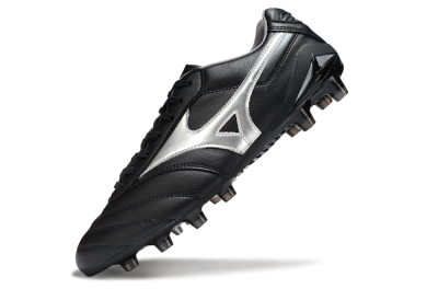 Men's Mizuno Morelia Neo 2 FG Football Boots - Black/Midnight Black/Silver Shine
