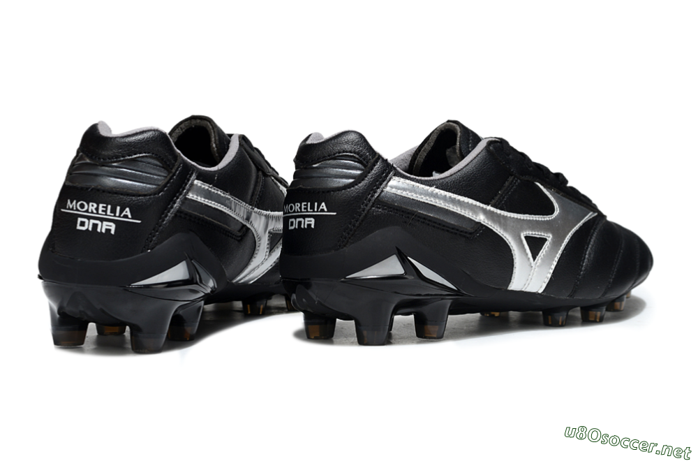 Men's Mizuno Morelia Neo 2 FG Football Boots - Black/Midnight Black/Silver Shine 6