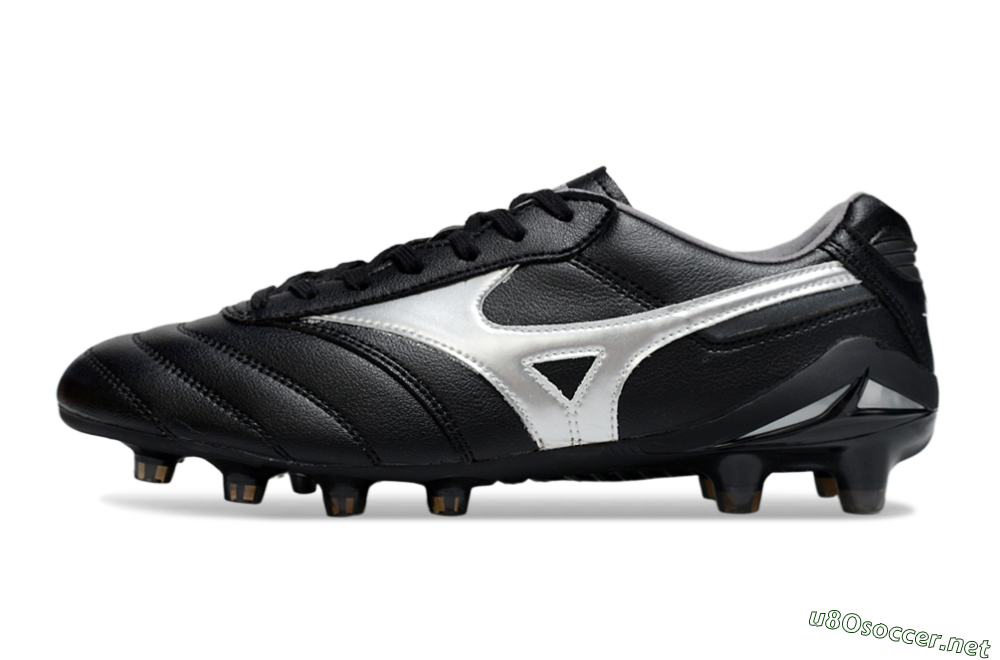 Men's Mizuno Morelia Neo 2 FG Football Boots - Black/Midnight Black/Silver Shine 0