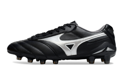 Men's Mizuno Morelia Neo 2 FG Football Boots - Black/Midnight Black/Silver Shine