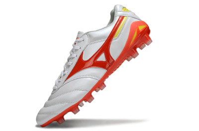Men's Mizuno Morelia Neo 2 FG Football Boots - White/Fiery Red/Sunshine Yellow