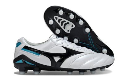 Men's Mizuno Morelia Neo 2 FG Football Boots - White/Midnight Black/Turquoise