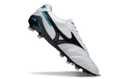 Men's Mizuno Morelia Neo 2 FG Football Boots - White/Midnight Black/Turquoise