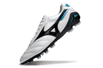 Men's Mizuno Morelia Neo 2 FG Football Boots - White/Midnight Black/Turquoise