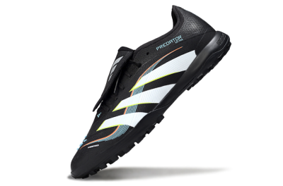 Men's Adidas Predator 25 Elite Fold-Over Tongue TF Football Shoes - Black/Electric Yellow/White Strike