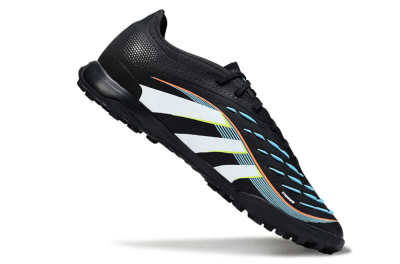 Men's Adidas Predator 25 Elite TF Football Shoes - Black/Electric Yellow/Frosted Blue