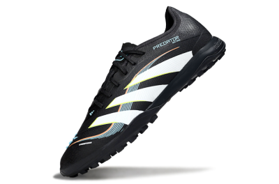 Men's Adidas Predator 25 Elite TF Football Shoes - Black/Electric Yellow/Frosted Blue