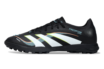 Men's Adidas Predator 25 Elite TF Football Shoes - Black/Electric Yellow/Frosted Blue