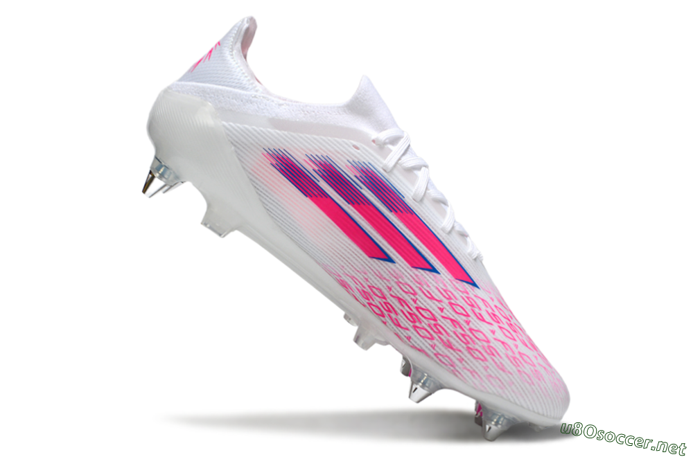 Men's Adidas F50 Elite SG Football Boots - White/Electric Pink/Blue Mirage 4