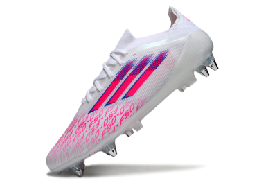 Men's Adidas F50 Elite SG Football Boots - White/Electric Pink/Blue Mirage