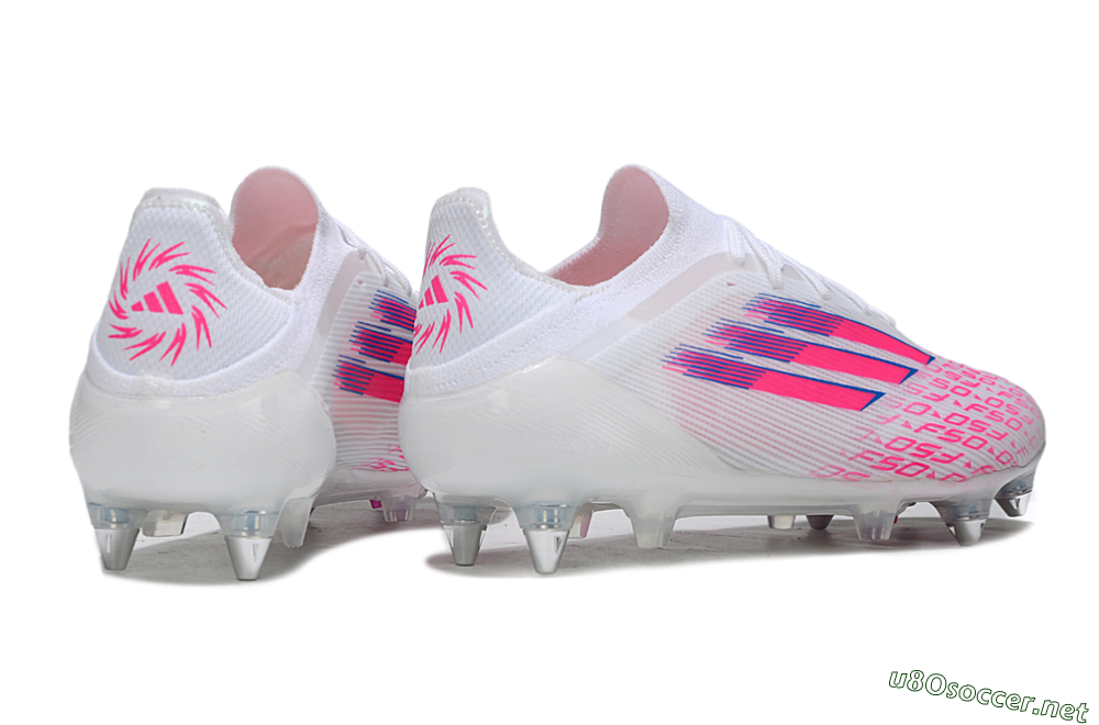 Men's Adidas F50 Elite SG Football Boots - White/Electric Pink/Blue Mirage 6