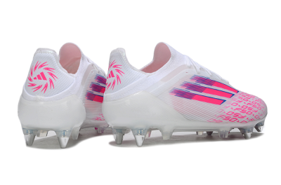 Men's Adidas F50 Elite SG Football Boots - White/Electric Pink/Blue Mirage