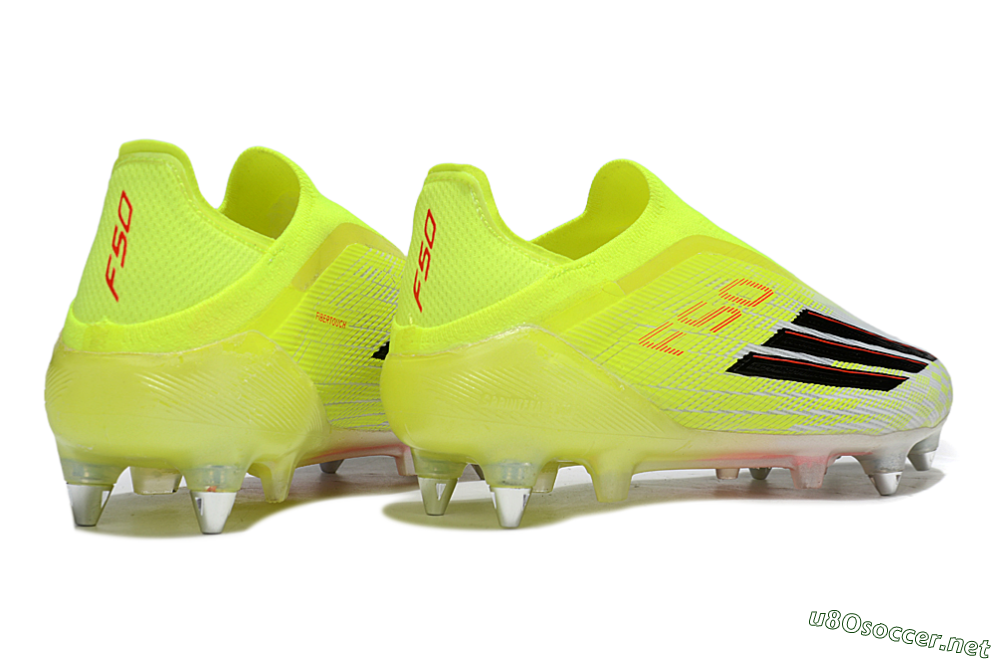Men's Adidas F50 Elite Laceless SG Football Boots - Yellow/Neon Yellow/Black 6