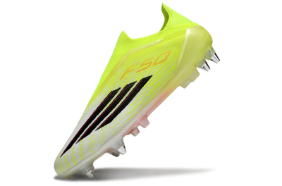 Men's Adidas F50 Elite Laceless SG Football Boots - Yellow/Neon Yellow/Black