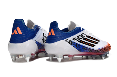 Men's SON x Adidas F50 Elite SG Football Boots - White/Vibrant Orange/Deep Blue