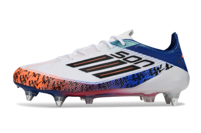 Men's SON x Adidas F50 Elite SG Football Boots - White/Vibrant Orange/Deep Blue
