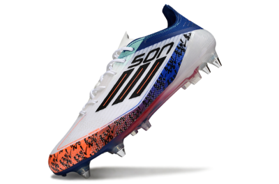 Men's SON x Adidas F50 Elite SG Football Boots - White/Vibrant Orange/Deep Blue