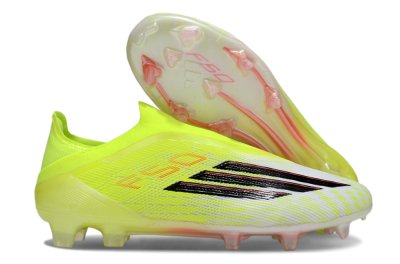 Unisex Adidas F50 Elite Laceless FG Football Boots - Yellow/Charger Yellow/Neon Pink
