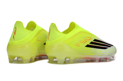 Unisex Adidas F50 Elite Laceless FG Football Boots - Yellow/Charger Yellow/Neon Pink