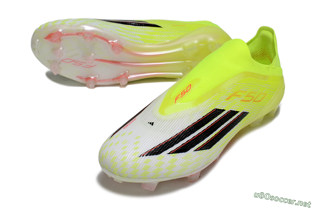 Unisex Adidas F50 Elite Laceless FG Football Boots - Yellow/Charger Yellow/Neon Pink 3