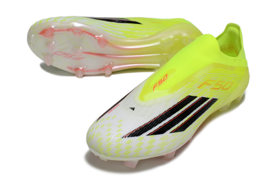Unisex Adidas F50 Elite Laceless FG Football Boots - Yellow/Charger Yellow/Neon Pink