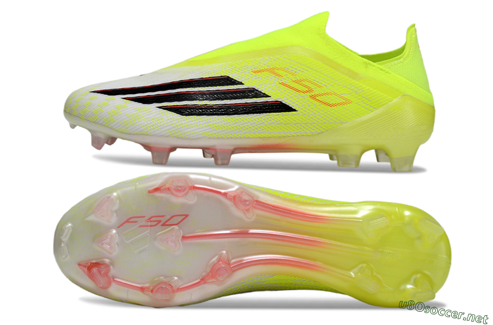 Unisex Adidas F50 Elite Laceless FG Football Boots - Yellow/Charger Yellow/Neon Pink 1