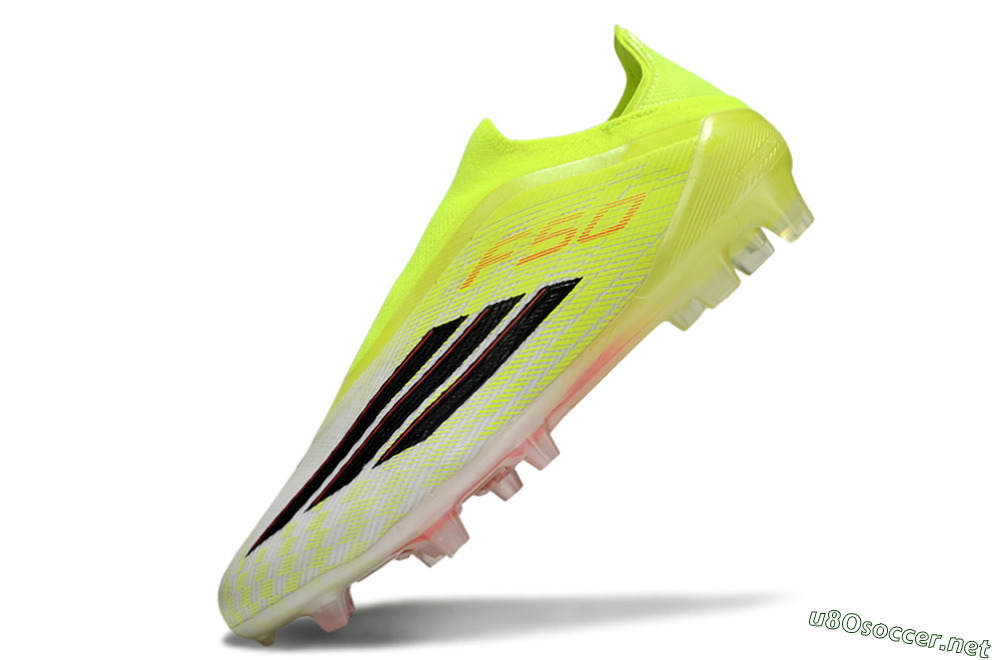 Unisex Adidas F50 Elite Laceless FG Football Boots - Yellow/Charger Yellow/Neon Pink 5