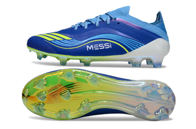 Unisex Messi x Adidas F50 Elite FG Football Boots - Blue/Vibrant Blue/Lime Green